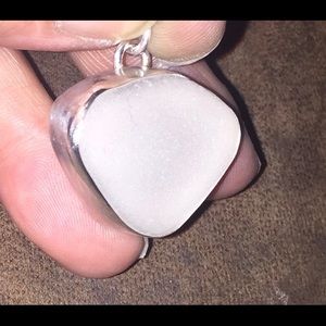 Handcrafted .999 Fine Silver/Sea Glass Pendant